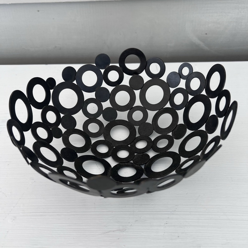 Michael Aram Metal‎ Washer Round 7" Bowl Rare Vintage 144150 Signed Abstract Art